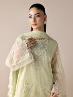 Aurapret-02 | 3 Piece Embroidered Organza Suit