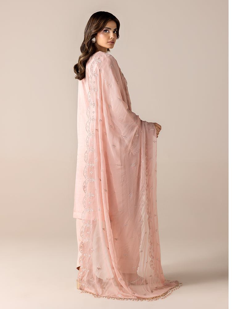 Aurapret-03 | 3 Piece Embroidered Organza Suit
