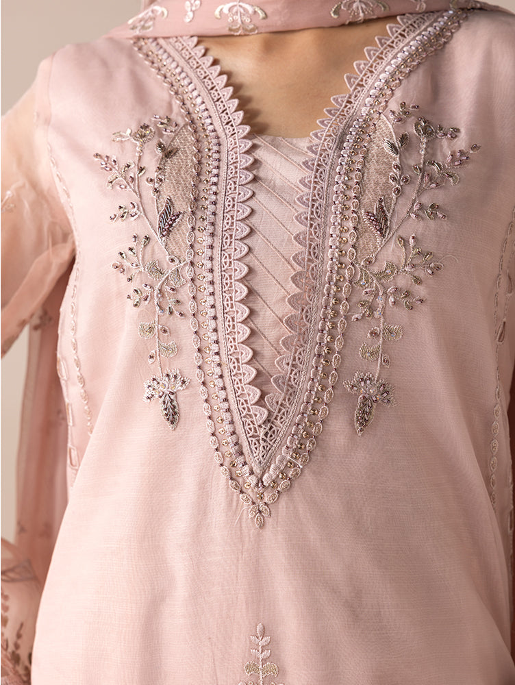 Aurapret-03 | 3 Piece Embroidered Organza Suit