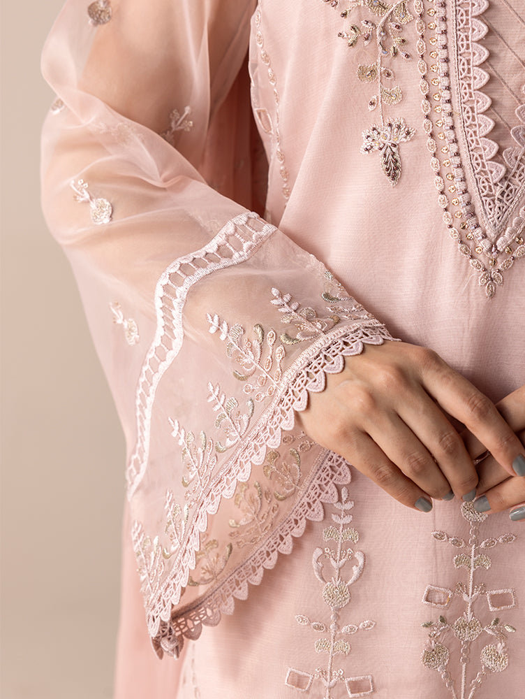 Aurapret-03 | 3 Piece Embroidered Organza Suit