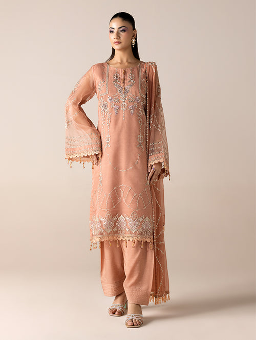 Aurapret-04 | 3 Piece Embroidered Organza Suit