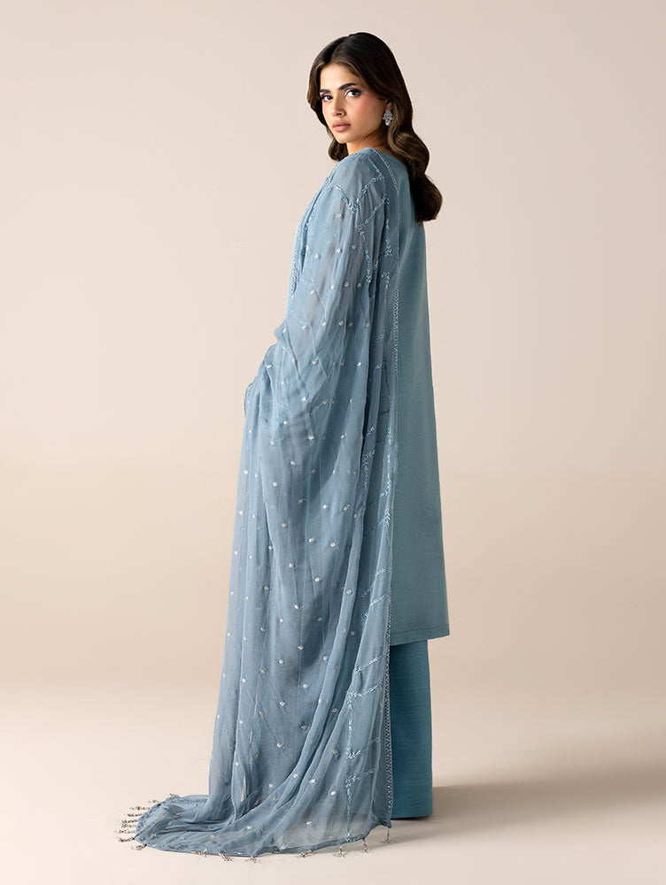 Aurapret-05 | 3 Piece Embroidered Organza Suit