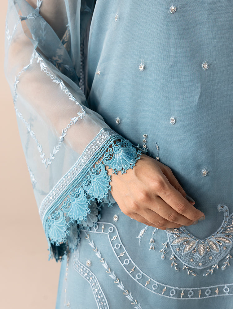Aurapret-05 | 3 Piece Embroidered Organza Suit