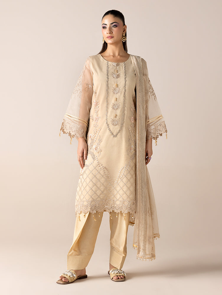 Aurapret-07 | 3 Piece Embroidered Organza Suit
