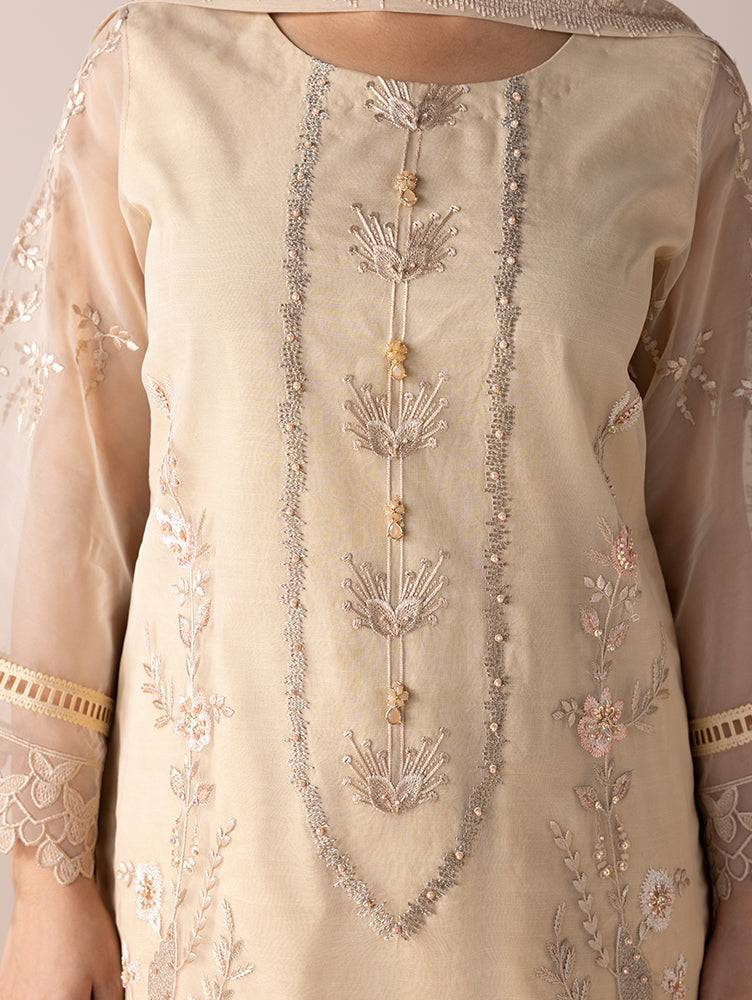 Aurapret-07 | 3 Piece Embroidered Organza Suit