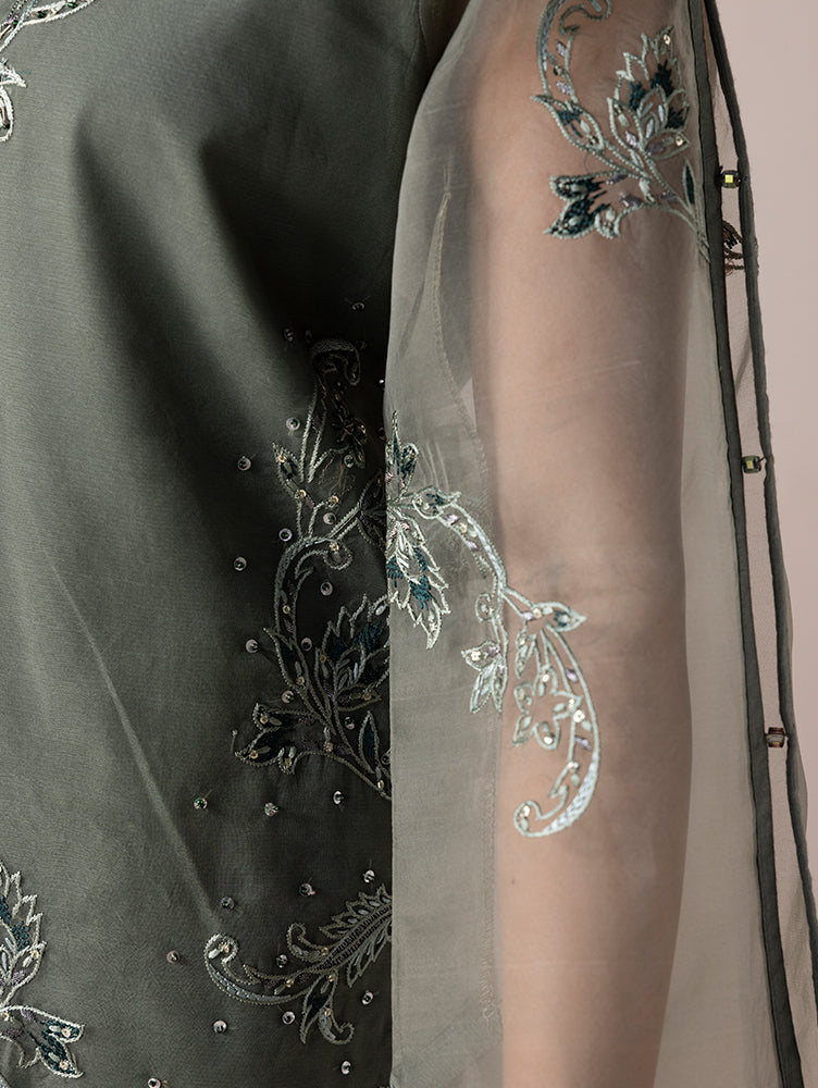 Aurapret-06 | 3 Piece Embroidered Organza Suit