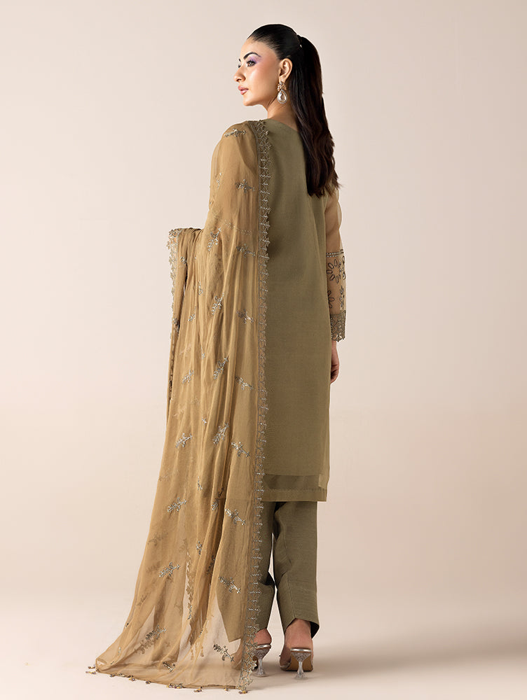 Aurapret-01 | 3 Piece Embroidered Organza Suit