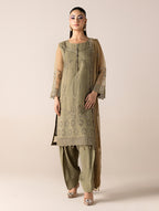 Aurapret-01 | 3 Piece Embroidered Organza Suit