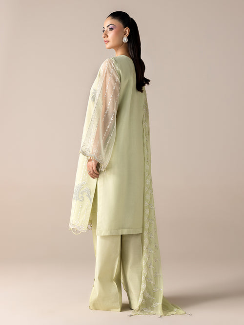 Aurapret-02 | 3 Piece Embroidered Organza Suit
