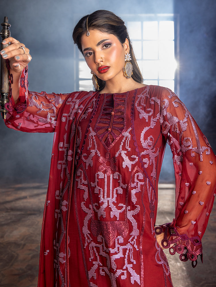 Unstitched Embroidered | AR-07-25