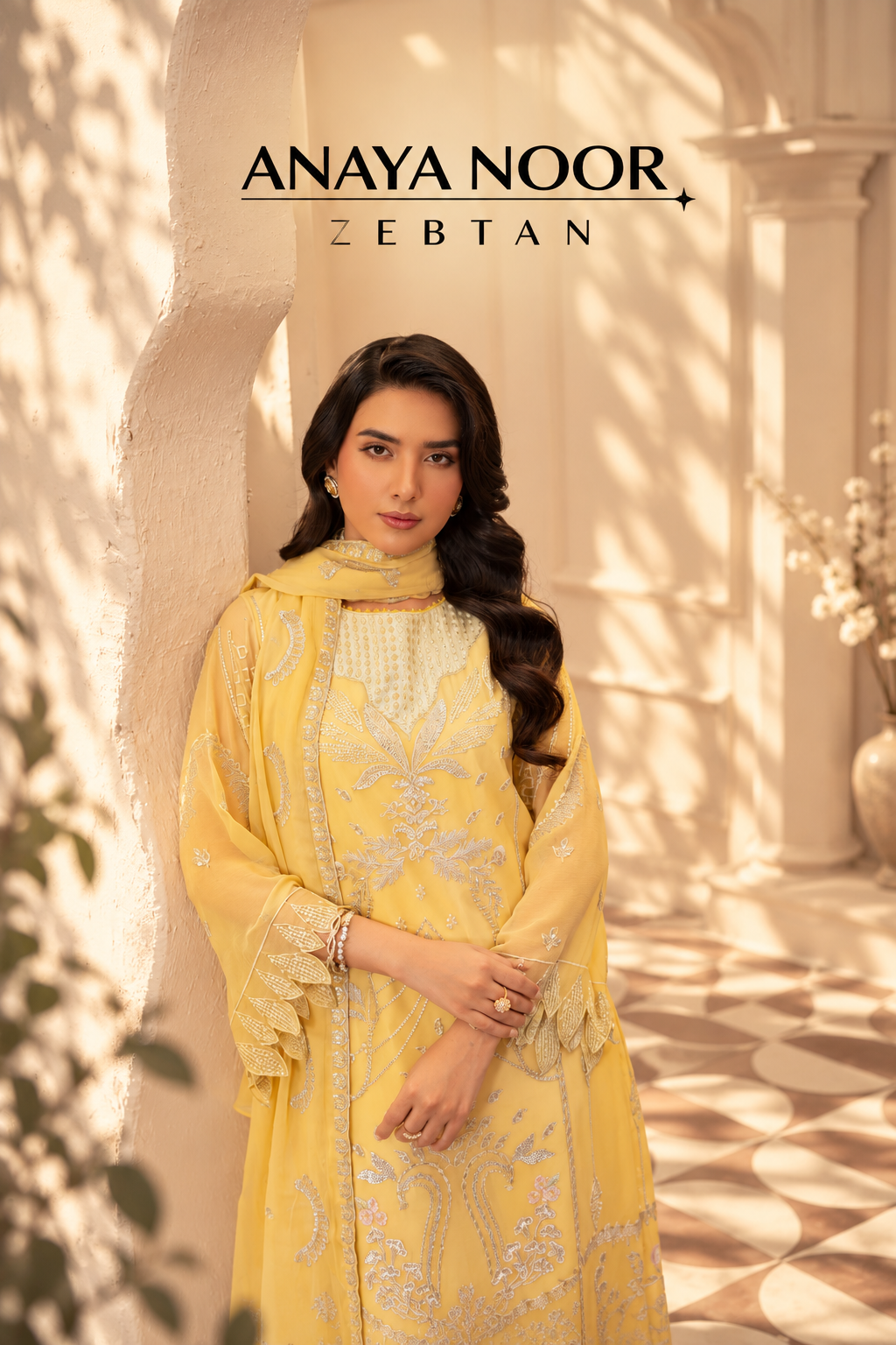 Anaya Noor by Zebtan Vol. 4 – AN 05 | Embroidered Weightless Chiffon 3-Piece Suit