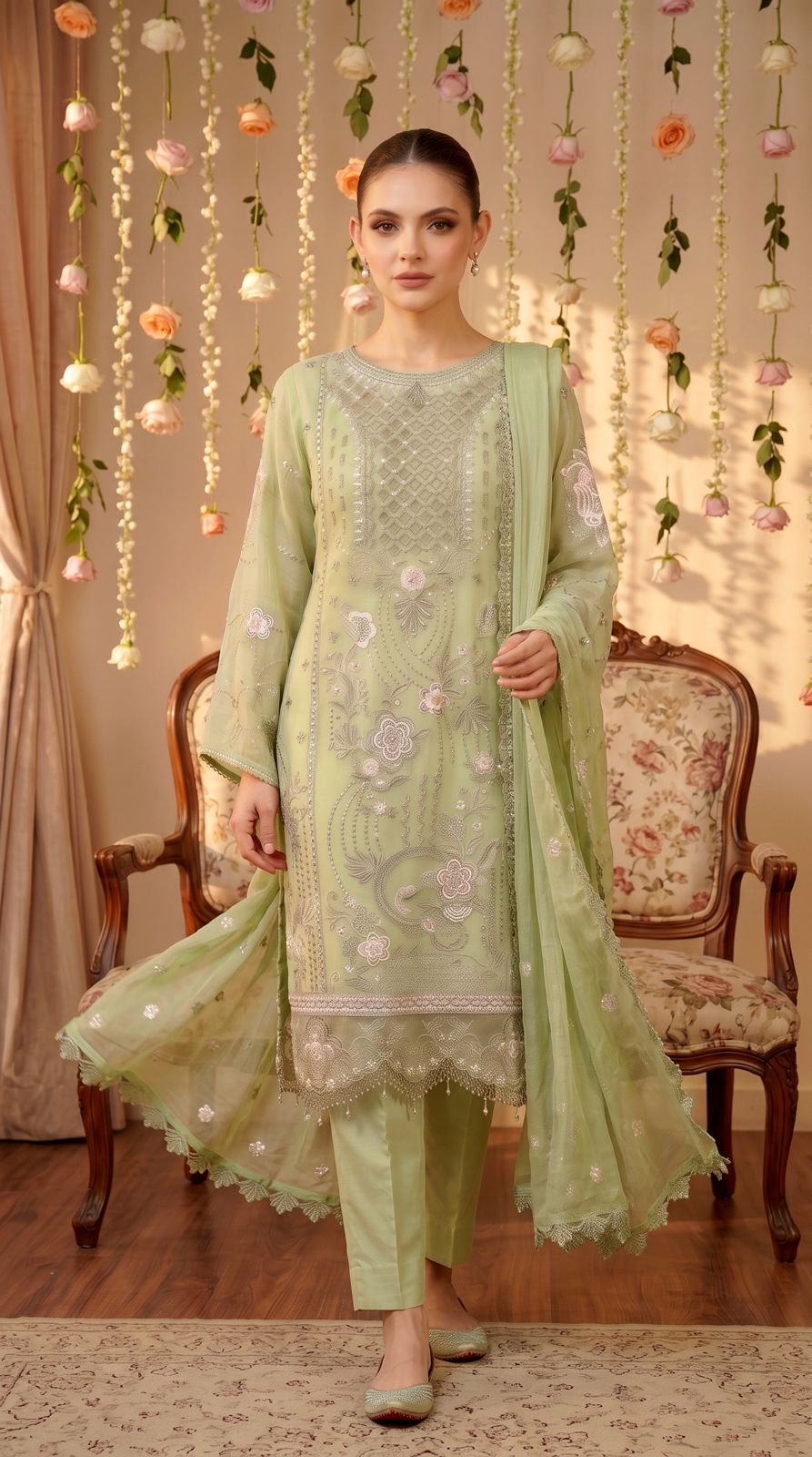 Anaya Noor by Zebtan Vol. 2 – AN 01 | Embroidered Weightless Chiffon 3-Piece Suit