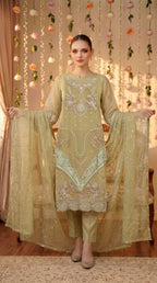 Anaya Noor by Zebtan Vol. 2 – AN 10 | Embroidered Weightless Chiffon 3-Piece Suit