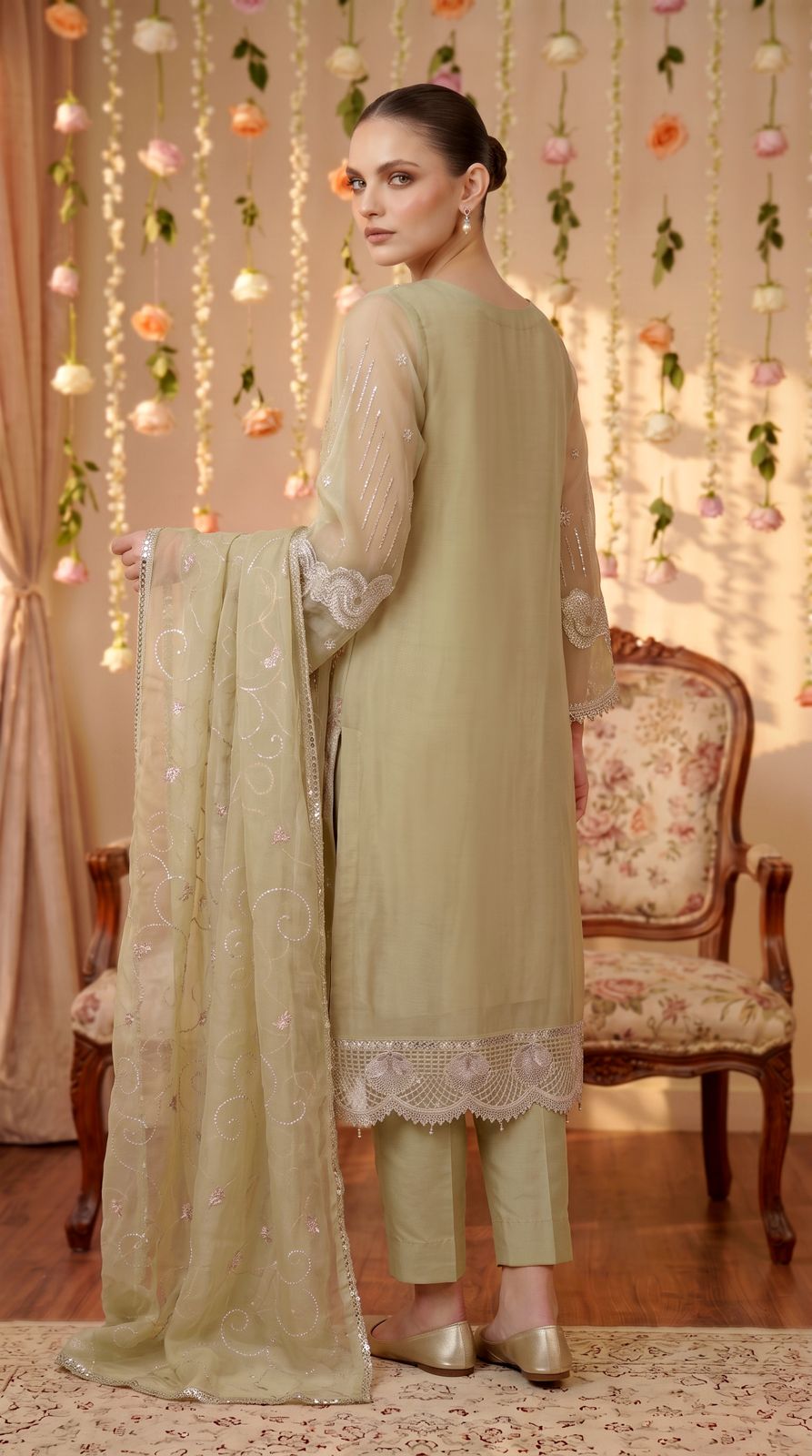 Anaya Noor by Zebtan Vol. 2 – AN 10 | Embroidered Weightless Chiffon 3-Piece Suit