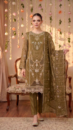 Anaya Noor by Zebtan Vol. 2 – AN 03 | Embroidered Weightless Chiffon 3-Piece Suit