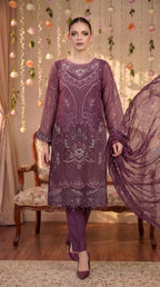 Anaya Noor by Zebtan Vol. 2 – AN 04 | Embroidered Weightless Chiffon 3-Piece Suit