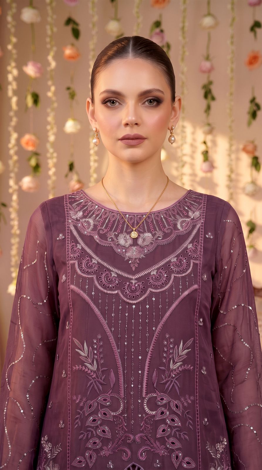 Anaya Noor by Zebtan Vol. 2 – AN 04 | Embroidered Weightless Chiffon 3-Piece Suit