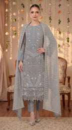 Anaya Noor by Zebtan Vol. 2 – AN 05 | Embroidered Weightless Chiffon 3-Piece Suit