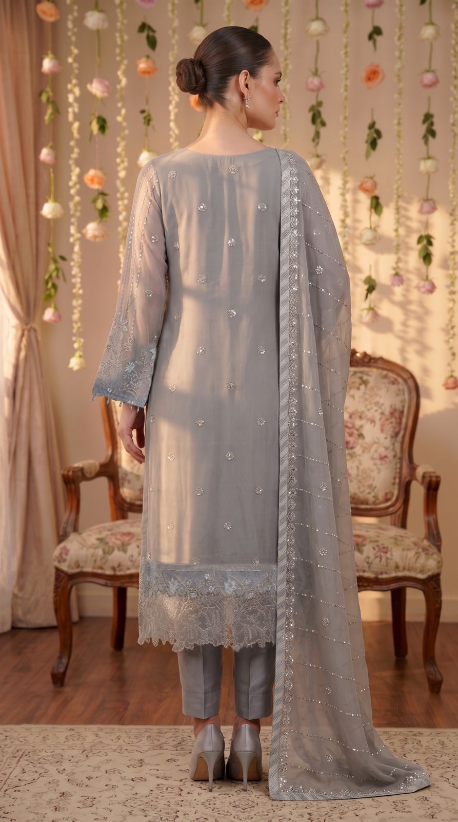 Anaya Noor by Zebtan Vol. 2 – AN 05 | Embroidered Weightless Chiffon 3-Piece Suit