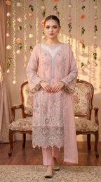 Anaya Noor by Zebtan Vol. 2 – AN 08 | Embroidered Weightless Chiffon 3-Piece Suit
