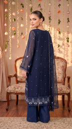 Anaya Noor by Zebtan Vol. 2 – AN 09 | Embroidered Weightless Chiffon 3-Piece Suit