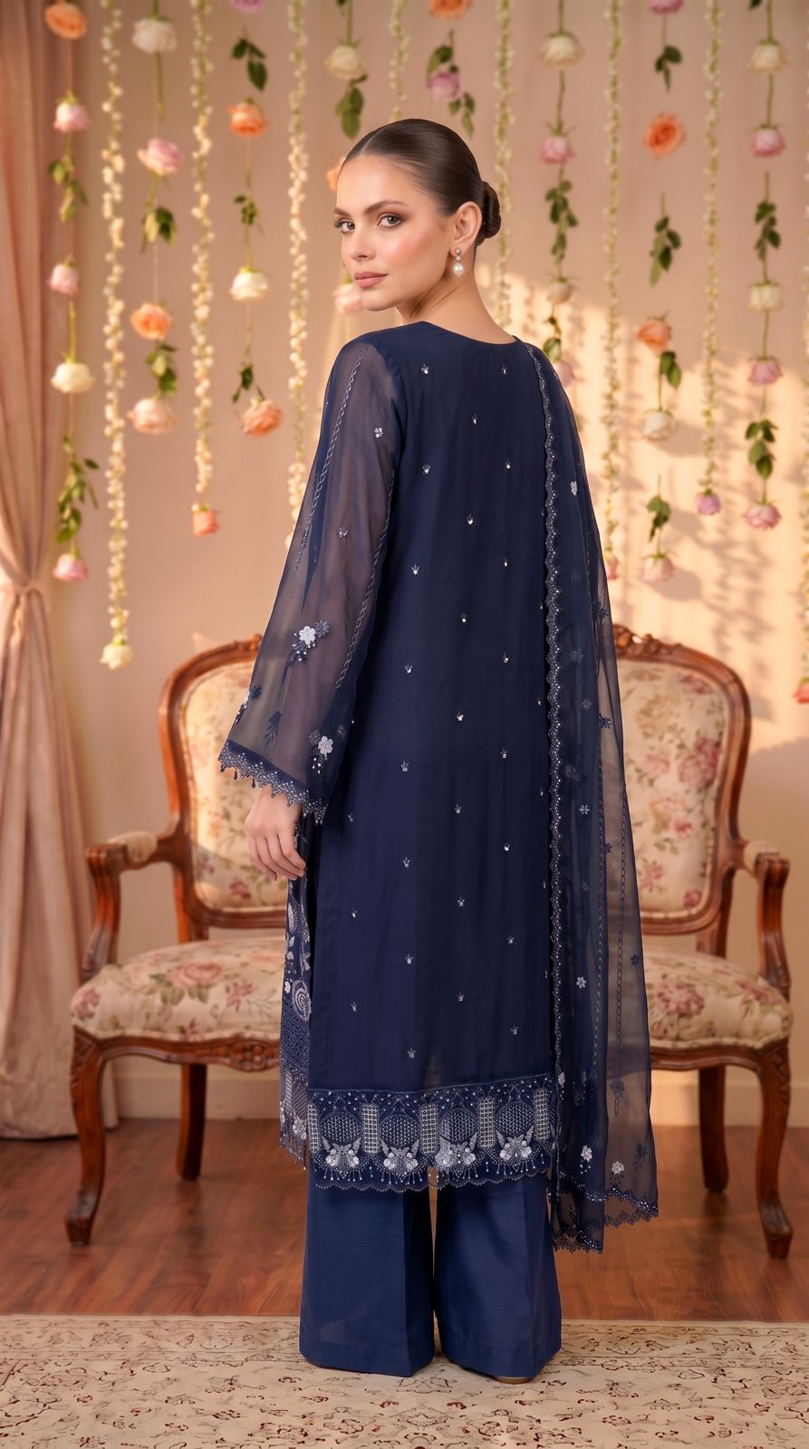 Anaya Noor by Zebtan Vol. 2 – AN 09 | Embroidered Weightless Chiffon 3-Piece Suit