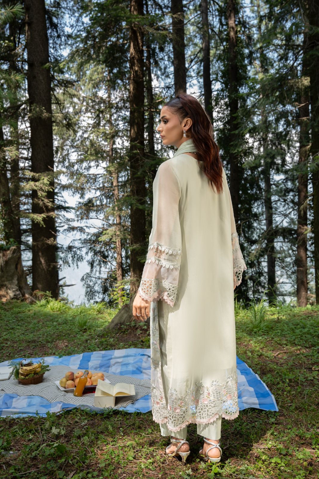Aura by Zebtan – AR-1 | Embroidered Weightless Chiffon 3-Piece Suit