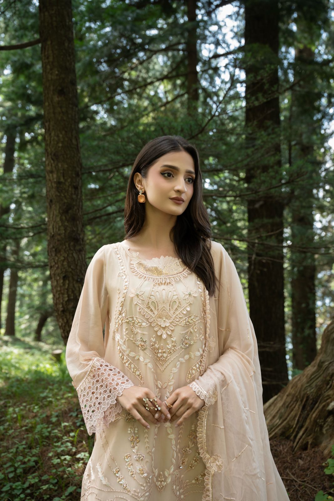Aura by Zebtan – AR-2 | Embroidered Weightless Chiffon 3-Piece Suit