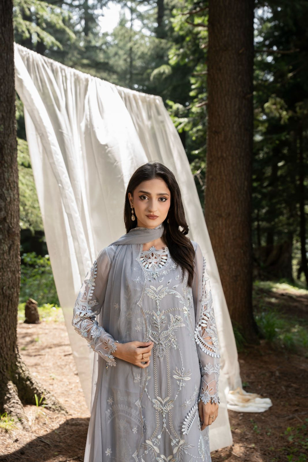 Aura by Zebtan – AR-3 | Embroidered Weightless Chiffon 3-Piece Suit