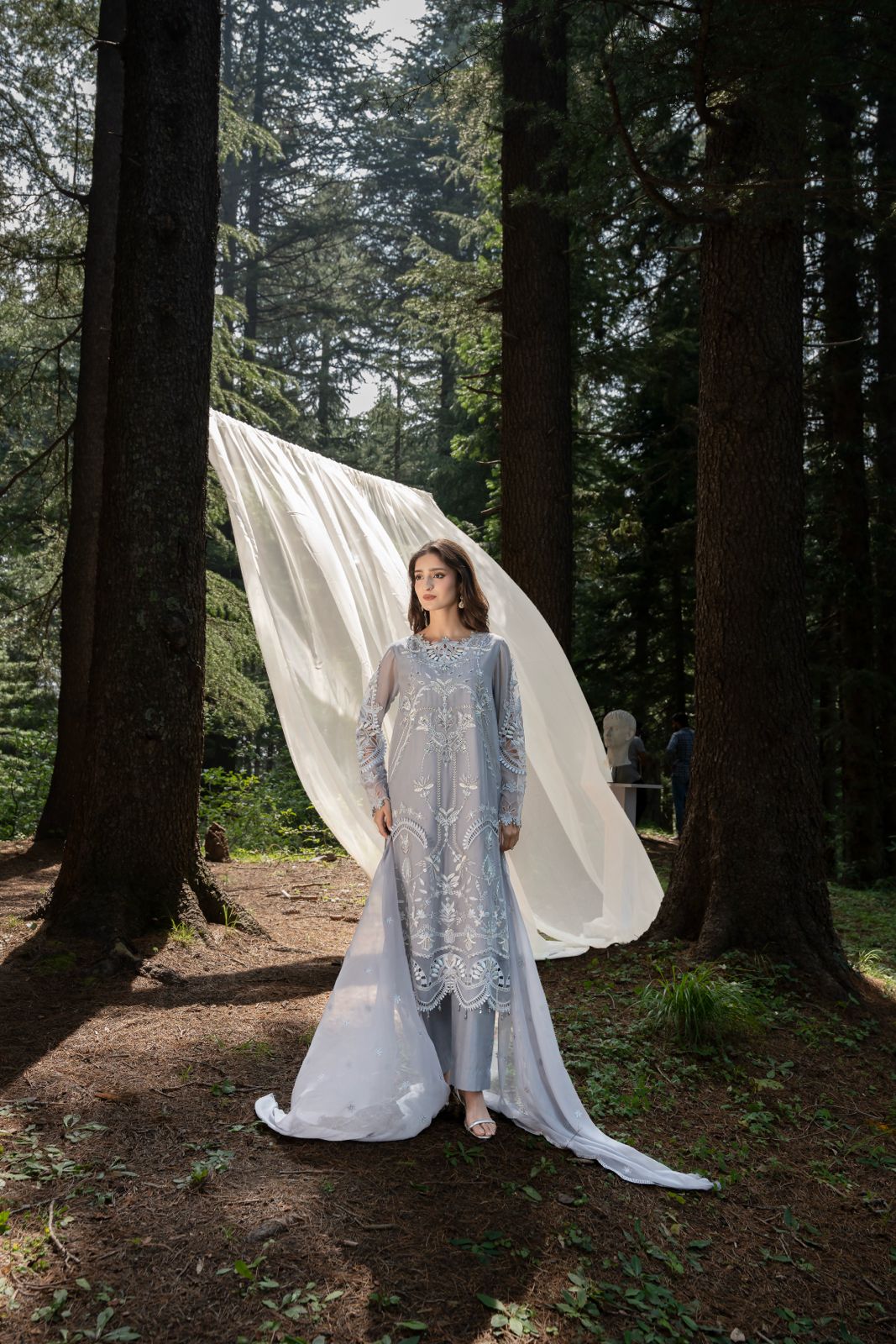 Aura by Zebtan – AR-3 | Embroidered Weightless Chiffon 3-Piece Suit