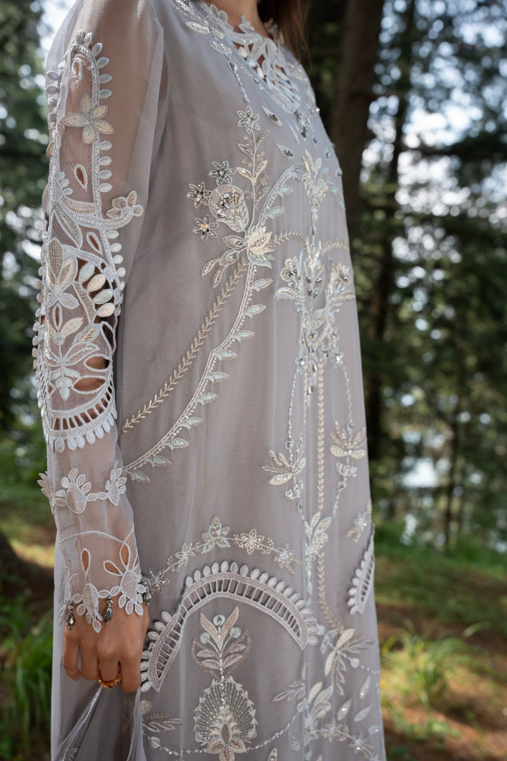 Aura by Zebtan – AR-3 | Embroidered Weightless Chiffon 3-Piece Suit