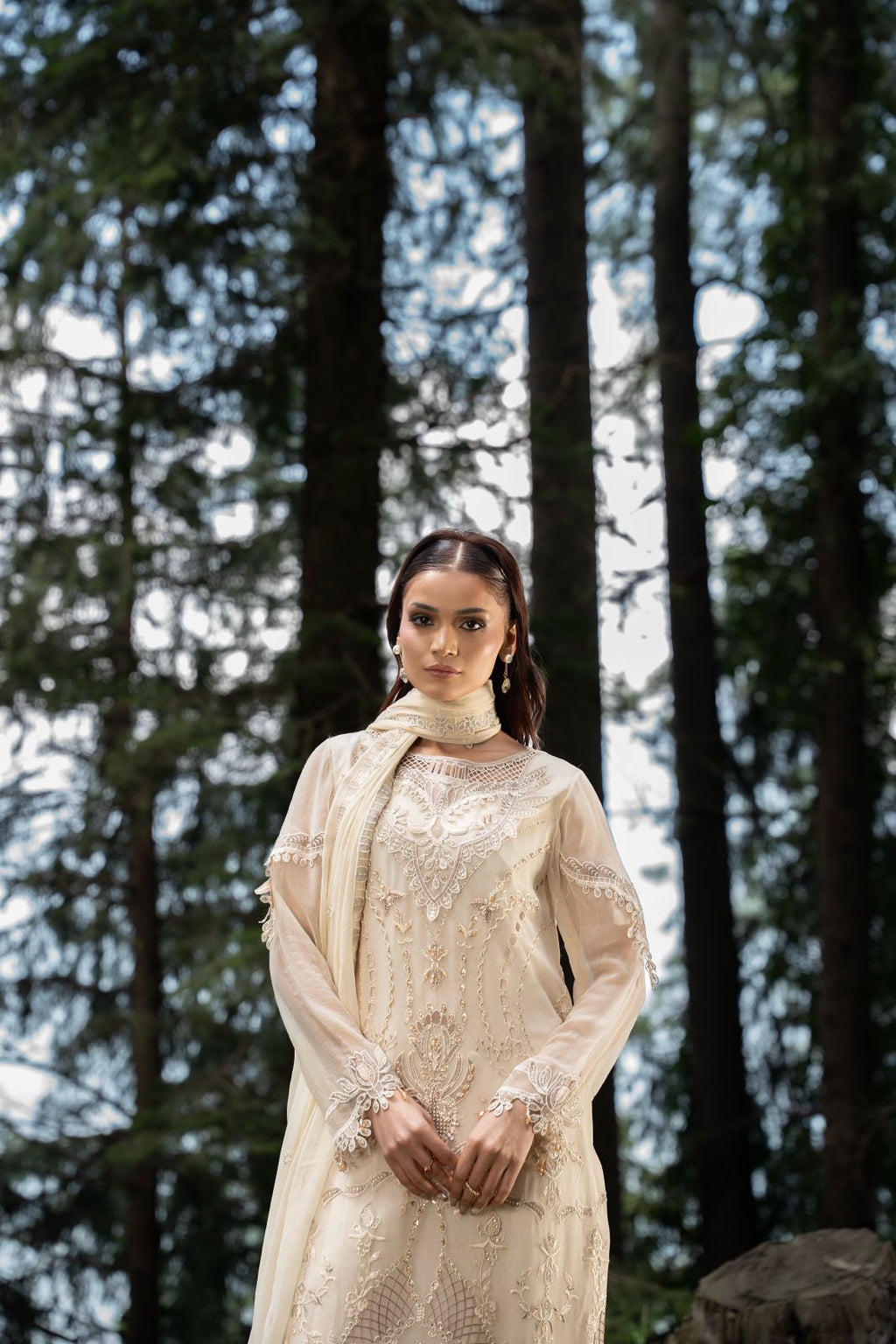 Aura by Zebtan – AR-4 | Embroidered Weightless Chiffon 3-Piece Suit