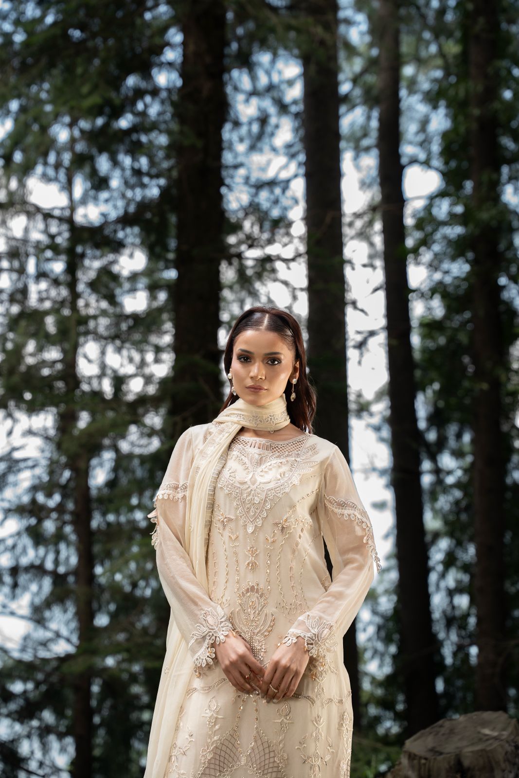 Aura by Zebtan – AR-4 | Embroidered Weightless Chiffon 3-Piece Suit