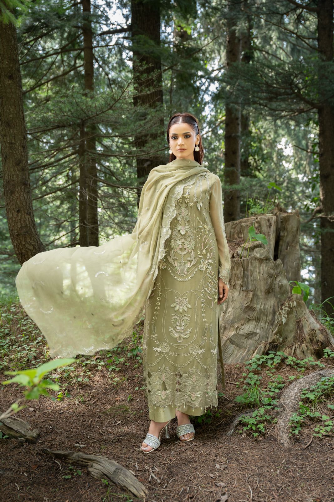 Aura by Zebtan – AR-6 | Embroidered Weightless Chiffon 3-Piece Suit