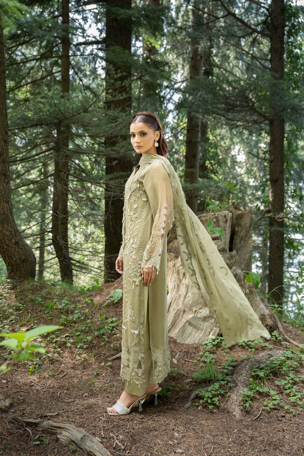 Aura by Zebtan – AR-6 | Embroidered Weightless Chiffon 3-Piece Suit