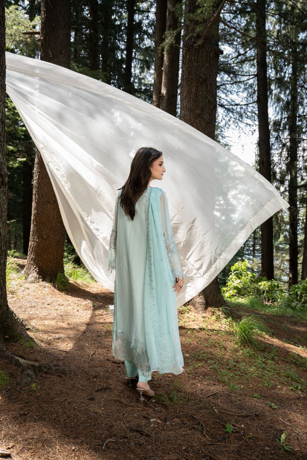 Aura by Zebtan – AR-7 | Embroidered Weightless Chiffon 3-Piece Suit