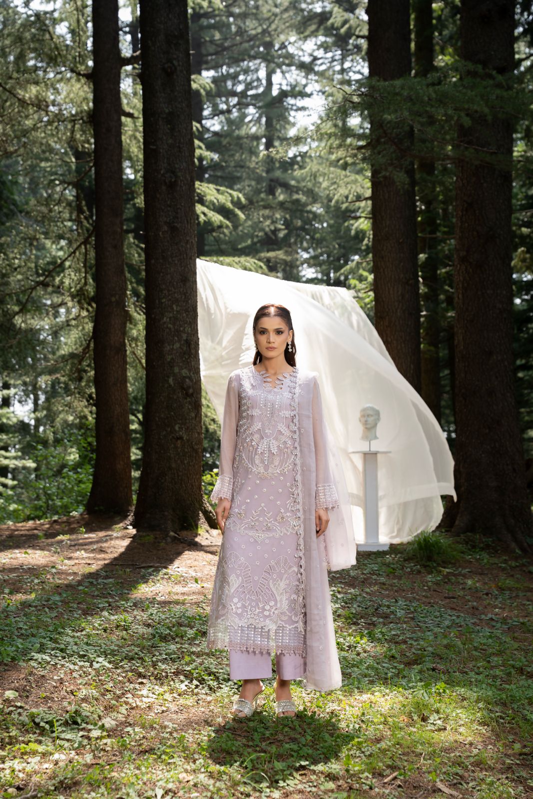 Aura by Zebtan – AR-8 | Embroidered Weightless Chiffon 3-Piece Suit