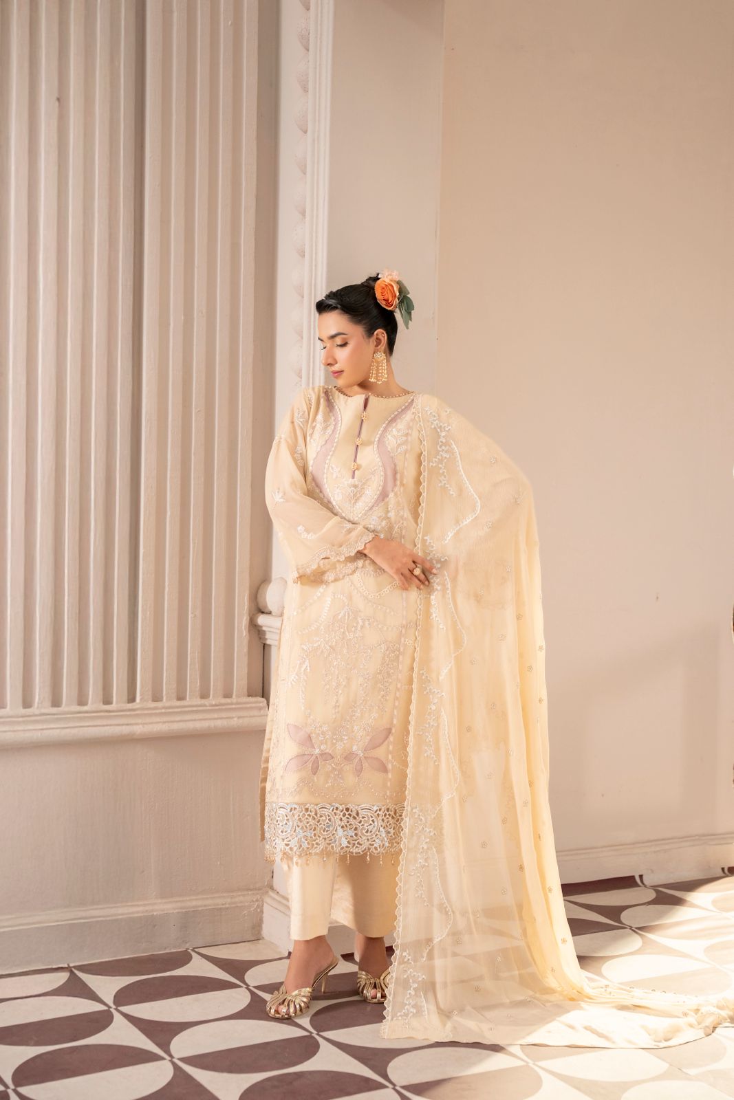 Anaya Noor by Zebtan Vol. 4 – AN 02 | Embroidered Weightless Chiffon 3-Piece Suit