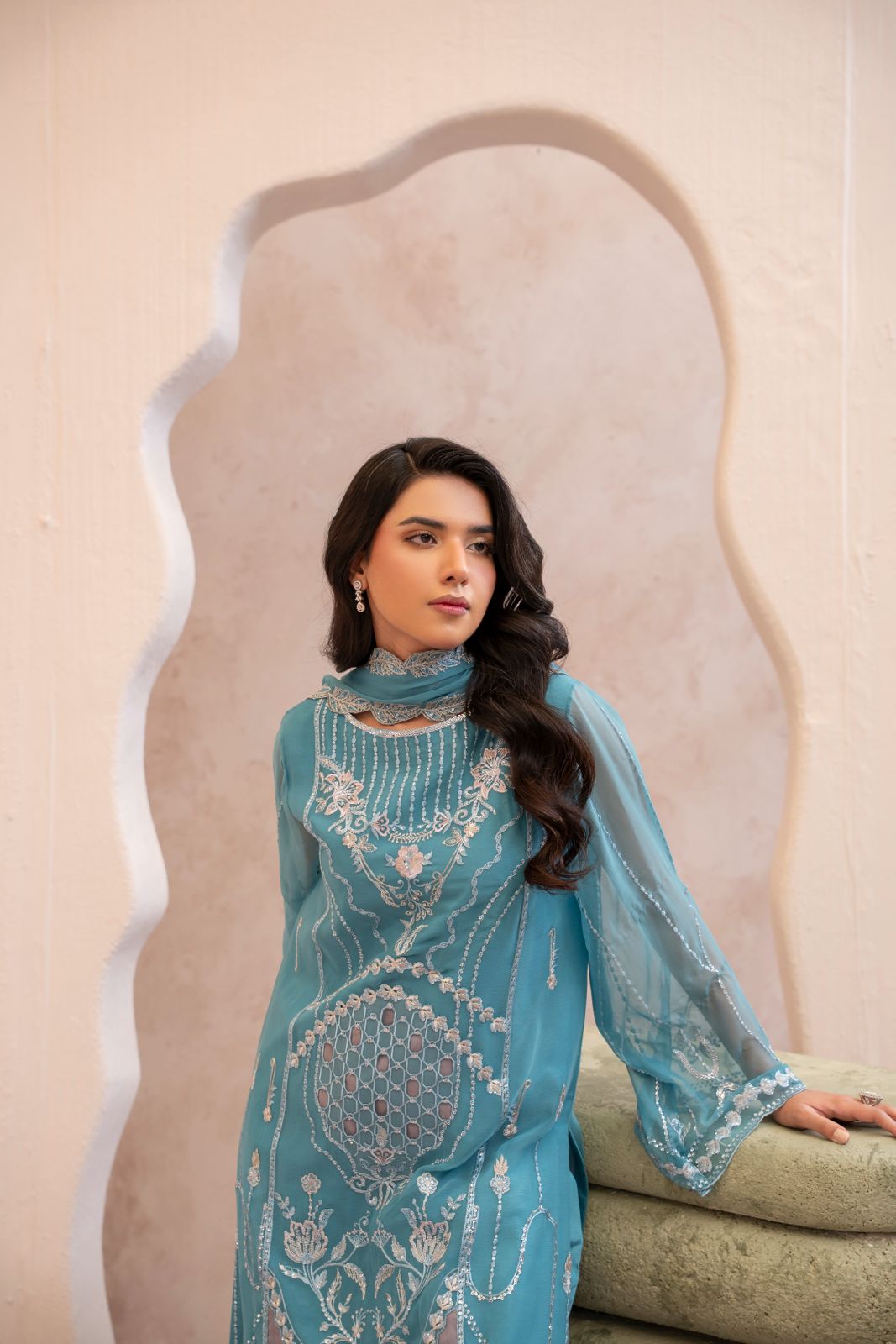 Anaya Noor by Zebtan Vol. 4 – AN 03 | Embroidered Weightless Chiffon 3-Piece Suit