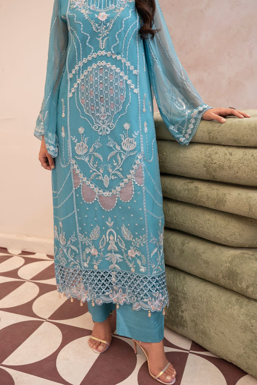Anaya Noor by Zebtan Vol. 4 – AN 03 | Embroidered Weightless Chiffon 3-Piece Suit