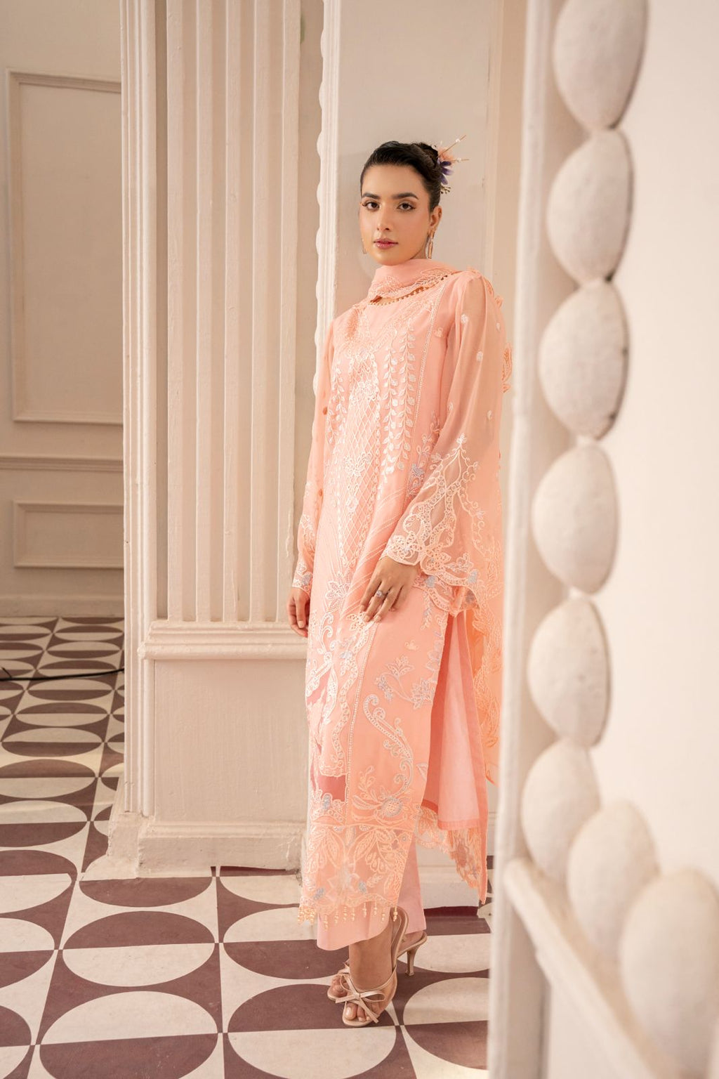 Anaya Noor by Zebtan Vol. 4 – AN 04 | Embroidered Weightless Chiffon 3-Piece Suit