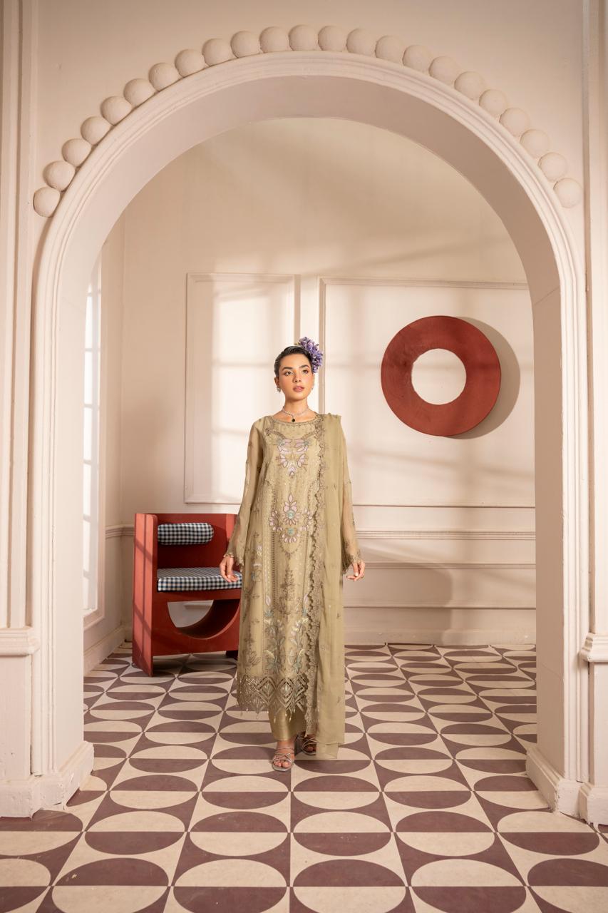 Anaya Noor by Zebtan Vol. 4 – AN 06 | Embroidered Weightless Chiffon 3-Piece Suit