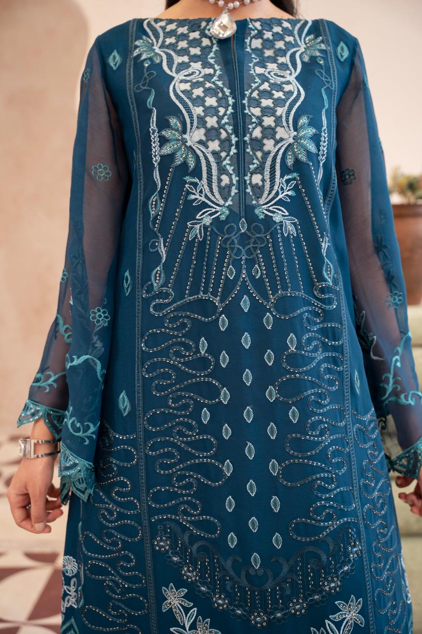 Anaya Noor by Zebtan Vol. 4 – AN 07 | Embroidered Weightless Chiffon 3-Piece Suit