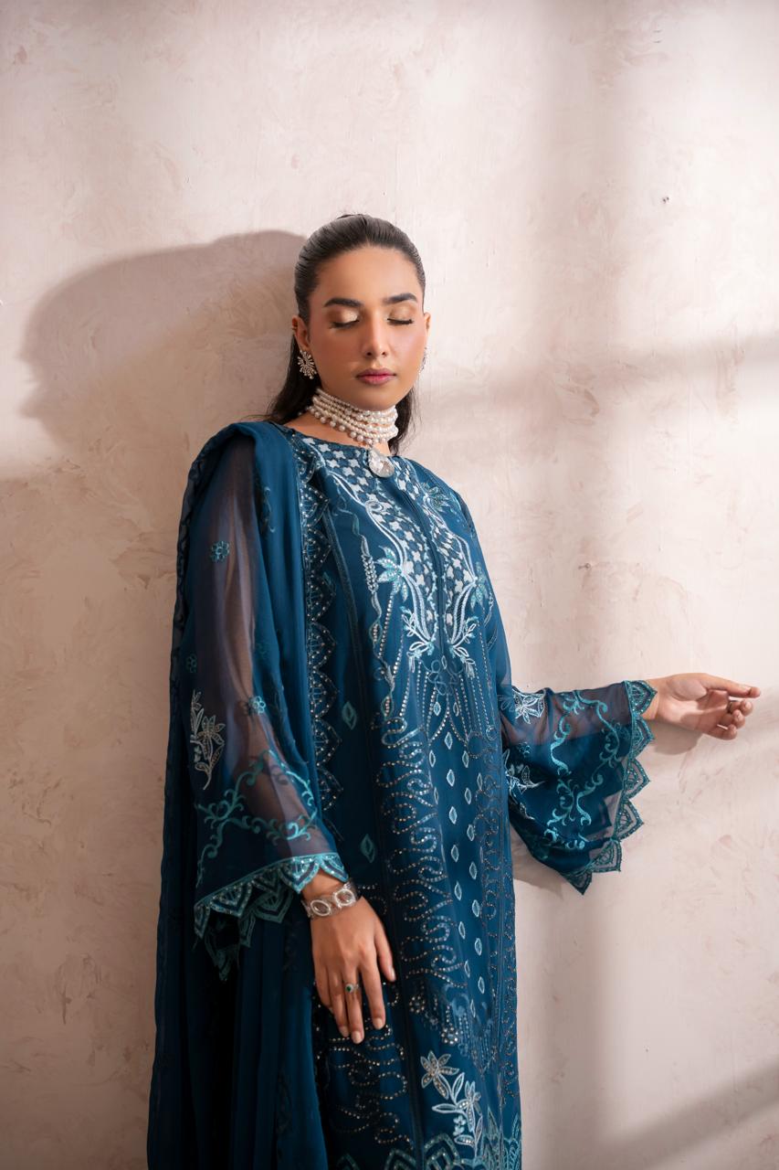 Anaya Noor by Zebtan Vol. 4 – AN 07 | Embroidered Weightless Chiffon 3-Piece Suit