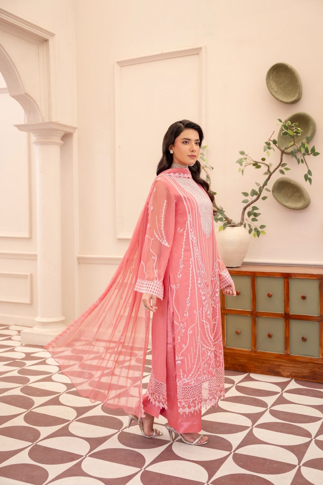 Anaya Noor by Zebtan Vol. 4 – AN 08 | Embroidered Weightless Chiffon 3-Piece Suit