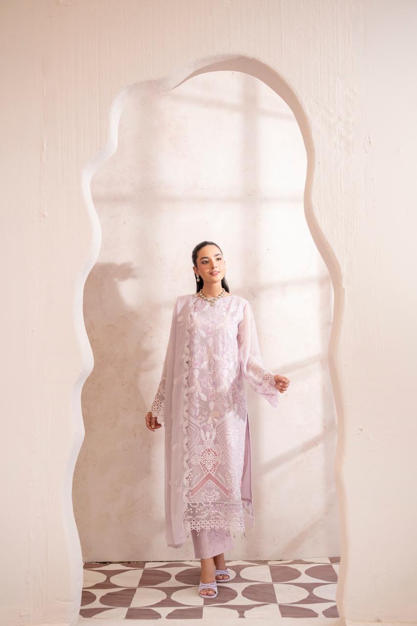Anaya Noor by Zebtan Vol. 4 – AN 09 | Embroidered Weightless Chiffon 3-Piece Suit