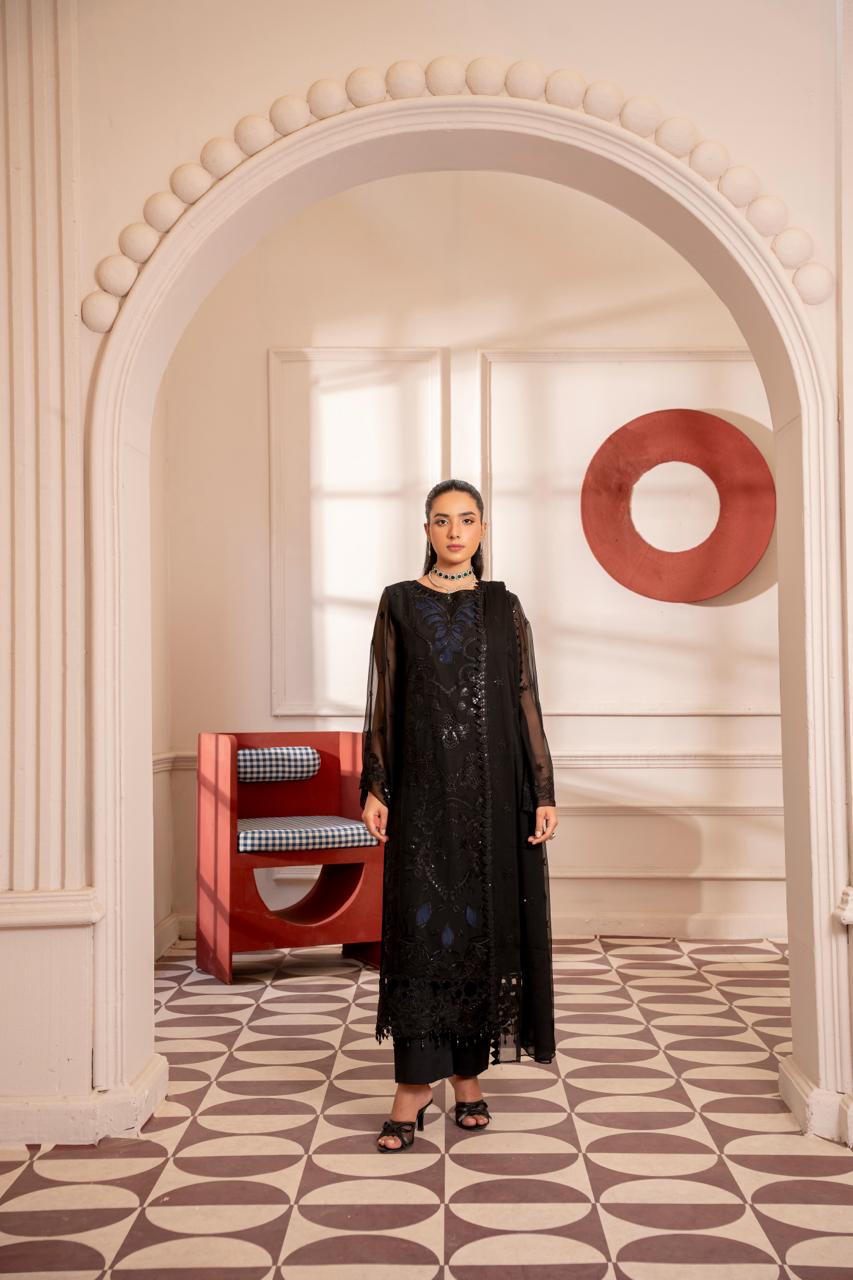 Anaya Noor by Zebtan Vol. 4 – AN 10 | Embroidered Weightless Chiffon 3-Piece Suit